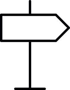 Rightwards Pole Sign Tracing Svg Vector, Free Vectors File